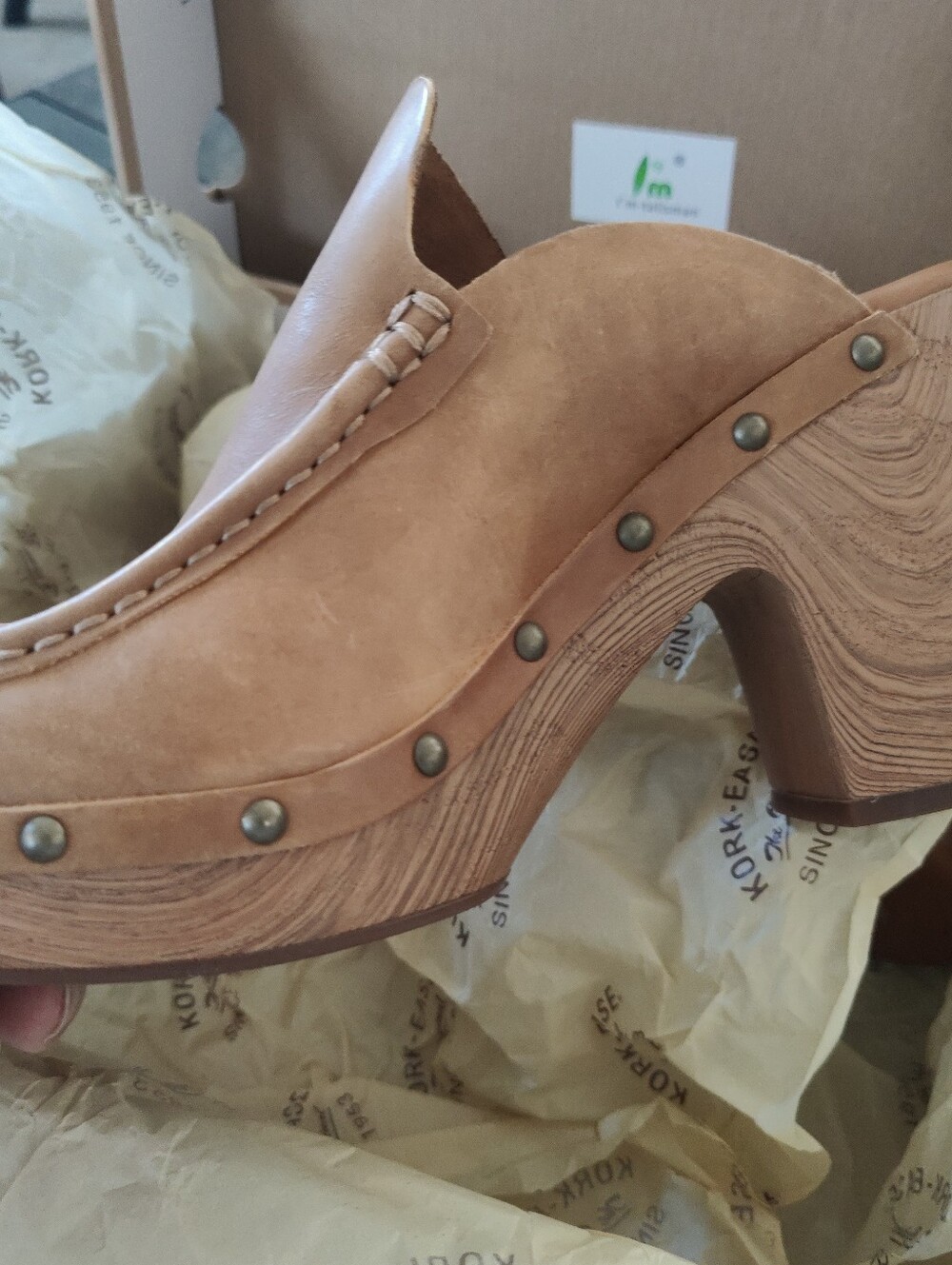 KORK-EASE Carmella Harness Wooden Nubuck Clogs 9 - Picture 5 of 12